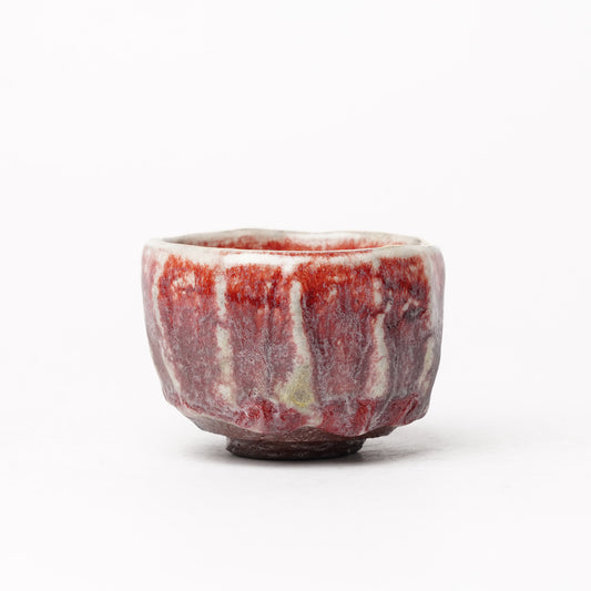 Nobuhito Nakaoka Colored Ash Glaze Guinomi Sake Cup with Gold