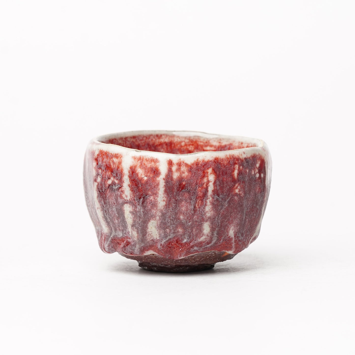 Nobuhito Nakaoka Colored Ash Glaze Guinomi Sake Cup with Gold
