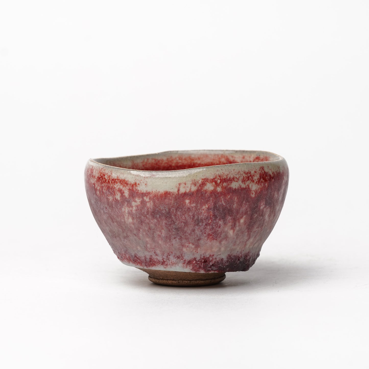 Nobuhito Nakaoka Colored Ash Glaze Guinomi Sake Cup with Gold