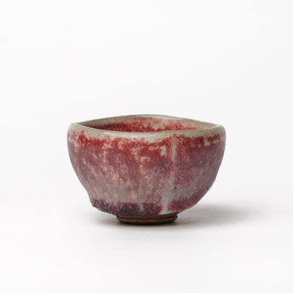Nobuhito Nakaoka Colored Ash Glaze Guinomi Sake Cup with Gold