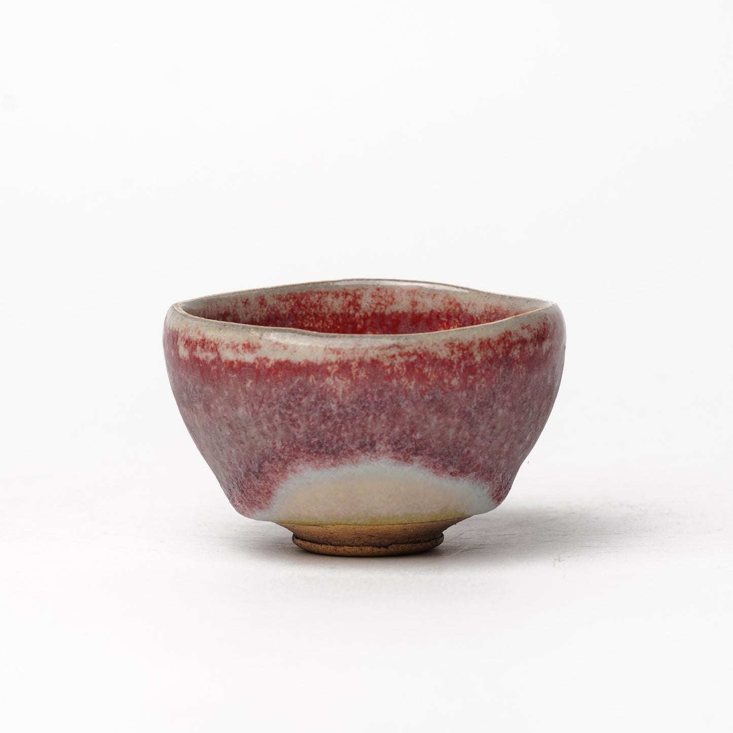 Nobuhito Nakaoka Colored Ash Glaze Guinomi Sake Cup with Gold