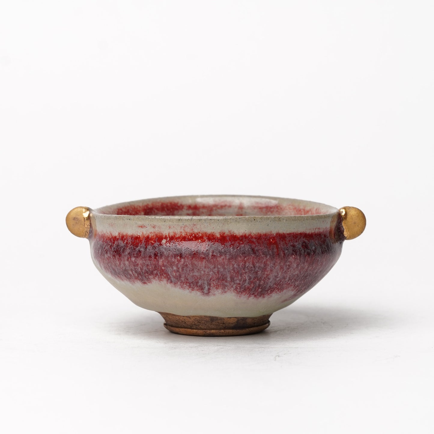Nobuhito Nakaoka Colored Ash Glaze Cup with Gold