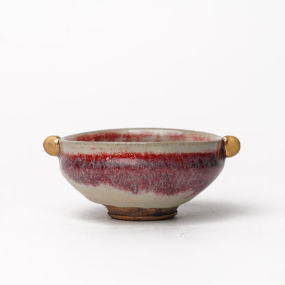 Nobuhito Nakaoka Colored Ash Glaze Cup with Gold