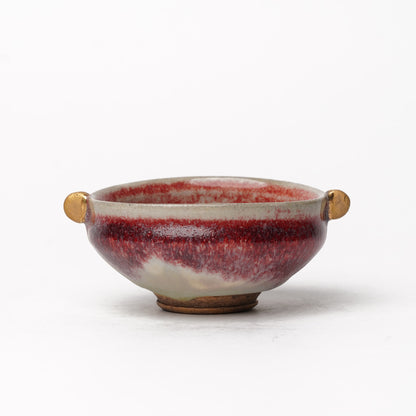 Nobuhito Nakaoka Colored Ash Glaze Cup with Gold