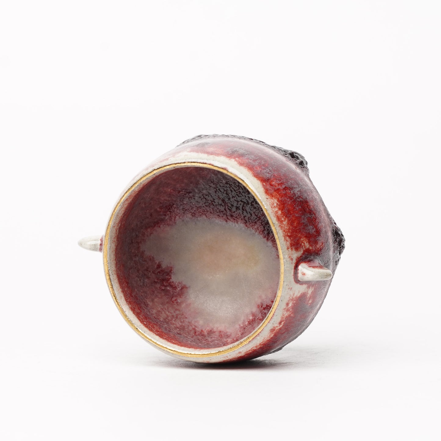Nobuhito Nakaoka Colored Ash Glaze Cup with Gold