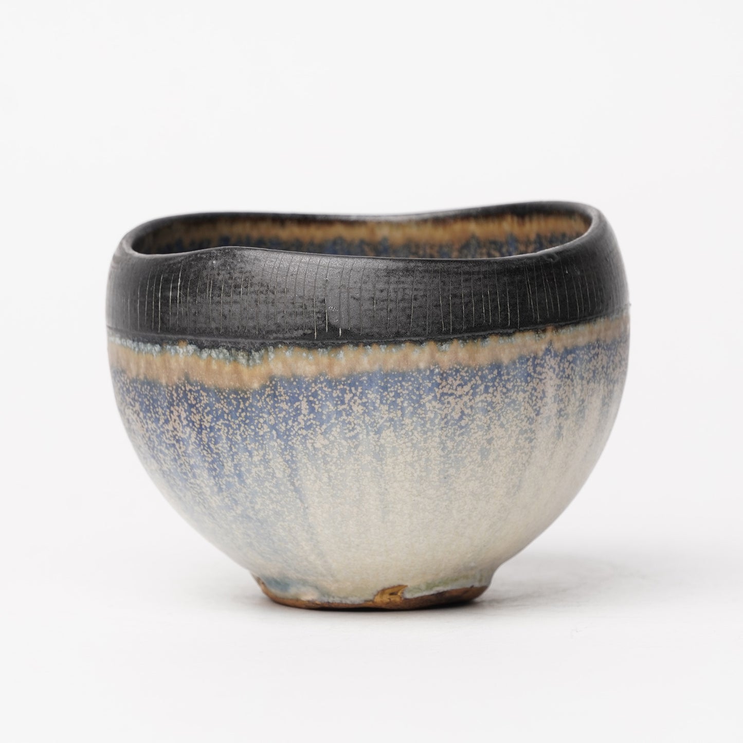 Nobuhito Nakaoka Colored Ash Glaze Cup with Silver Gold