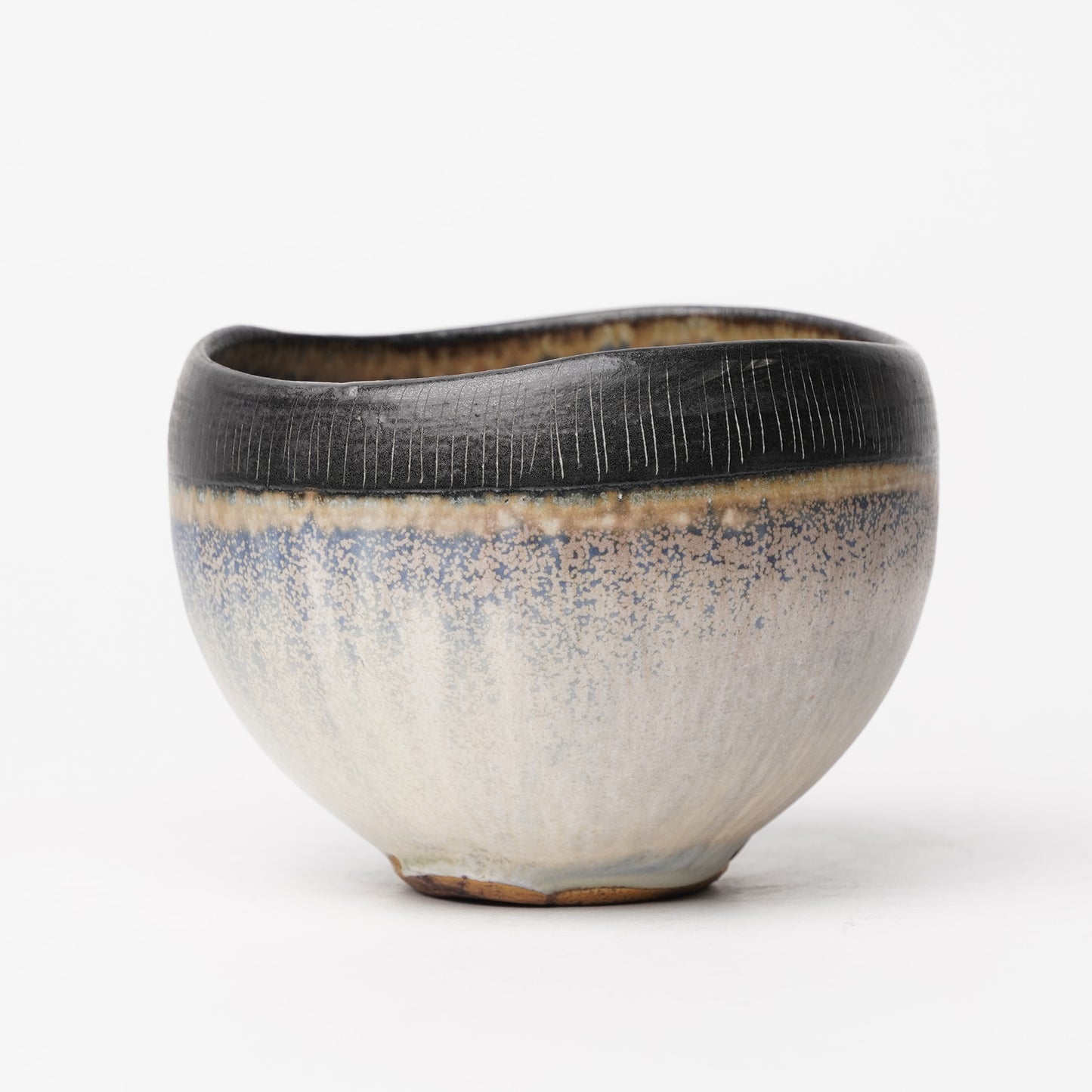 Nobuhito Nakaoka Colored Ash Glaze Cup with Silver Gold