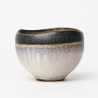 Nobuhito Nakaoka Colored Ash Glaze Cup with Silver Gold