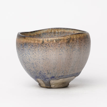 Nobuhito Nakaoka Colored Ash Glaze Cup with Silver Gold