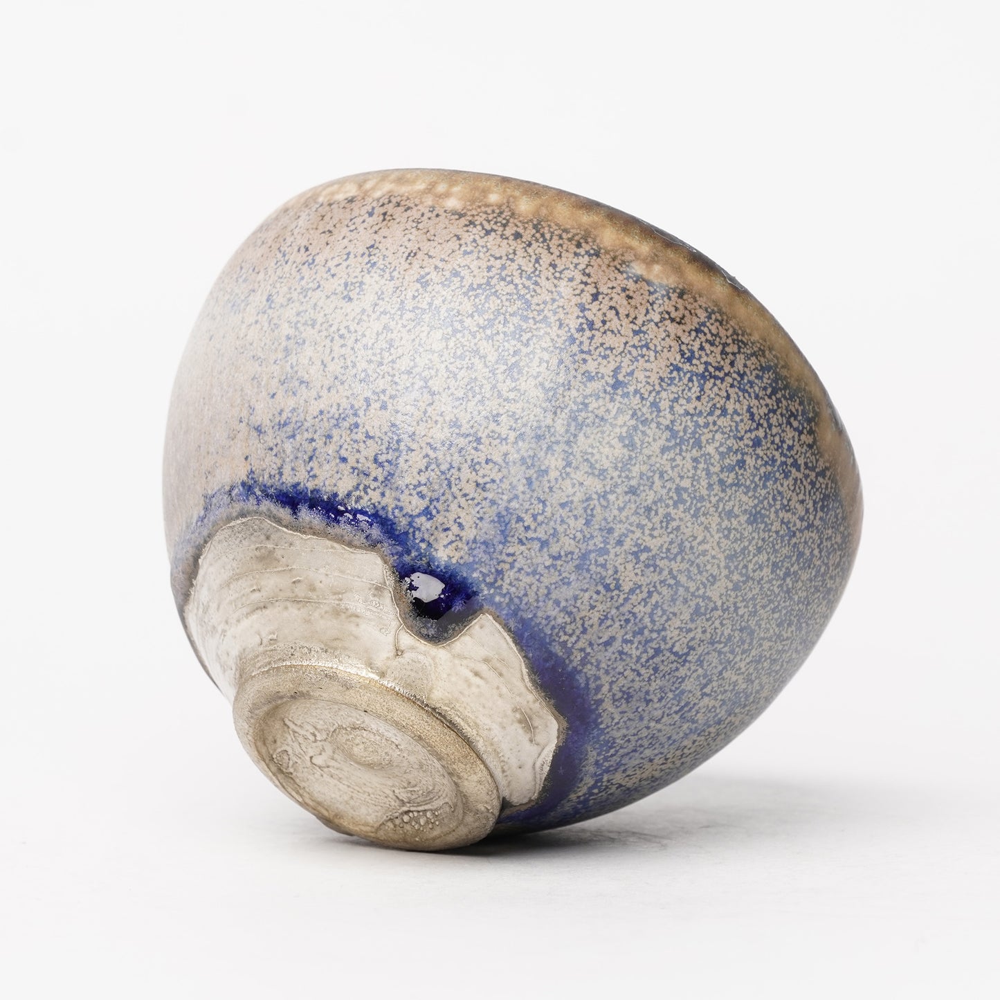 Nobuhito Nakaoka Colored Ash Glaze Cup with Silver Gold