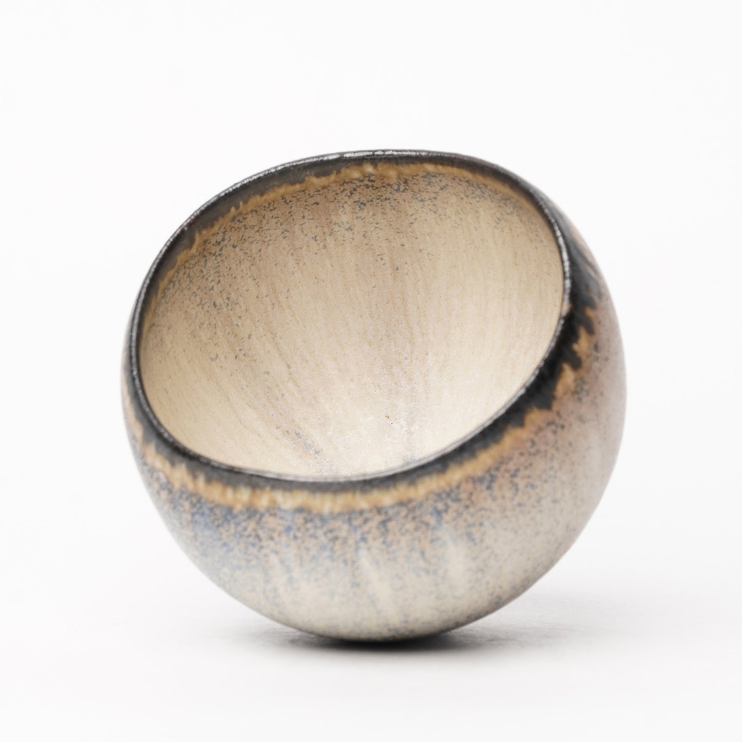 Nobuhito Nakaoka Colored Ash Glaze Cup with Silver Gold