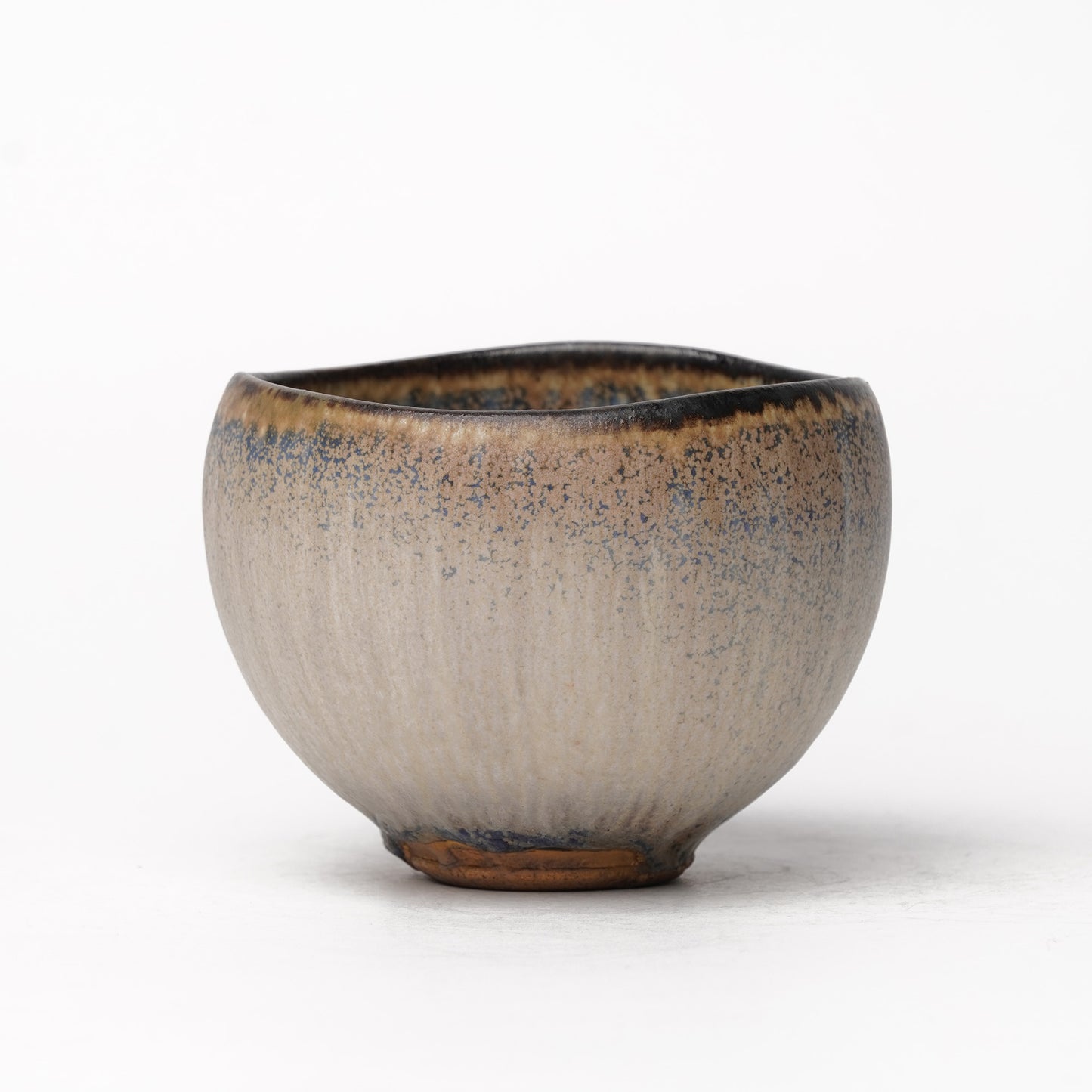 Nobuhito Nakaoka Colored Ash Glaze Cup with Silver Gold
