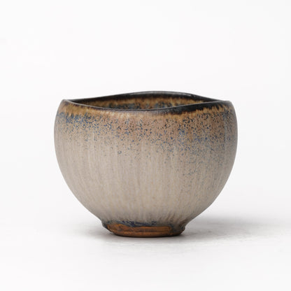 Nobuhito Nakaoka Colored Ash Glaze Cup with Silver Gold