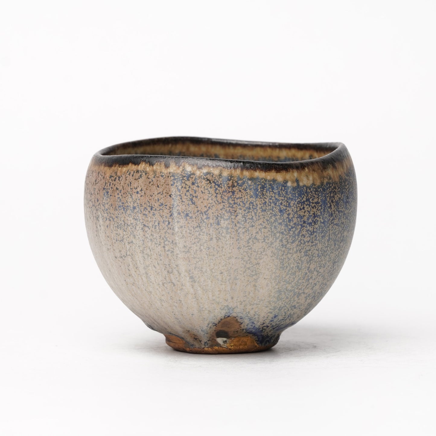 Nobuhito Nakaoka Colored Ash Glaze Cup with Silver Gold