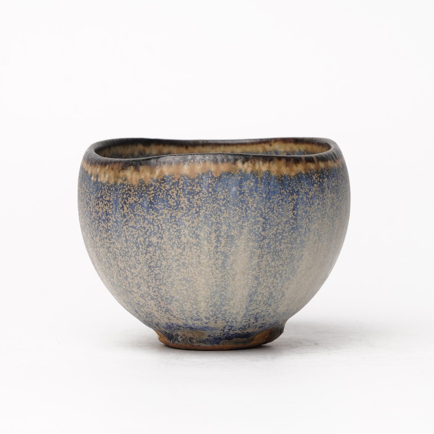 Nobuhito Nakaoka Colored Ash Glaze Cup with Silver Gold