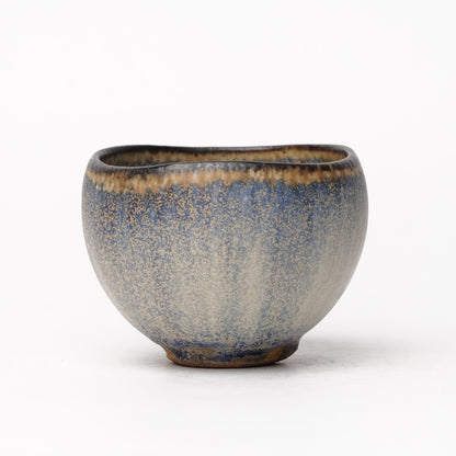 Nobuhito Nakaoka Colored Ash Glaze Cup with Silver Gold