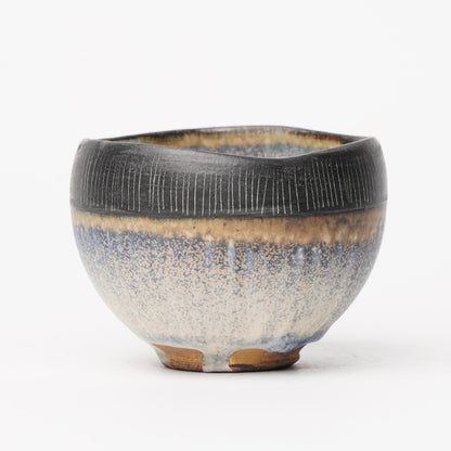 Nobuhito Nakaoka Colored Ash Glaze Cup with Silver Gold