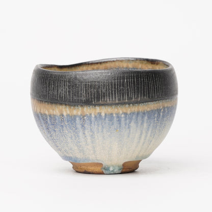 Nobuhito Nakaoka Colored Ash Glaze Cup with Silver Gold