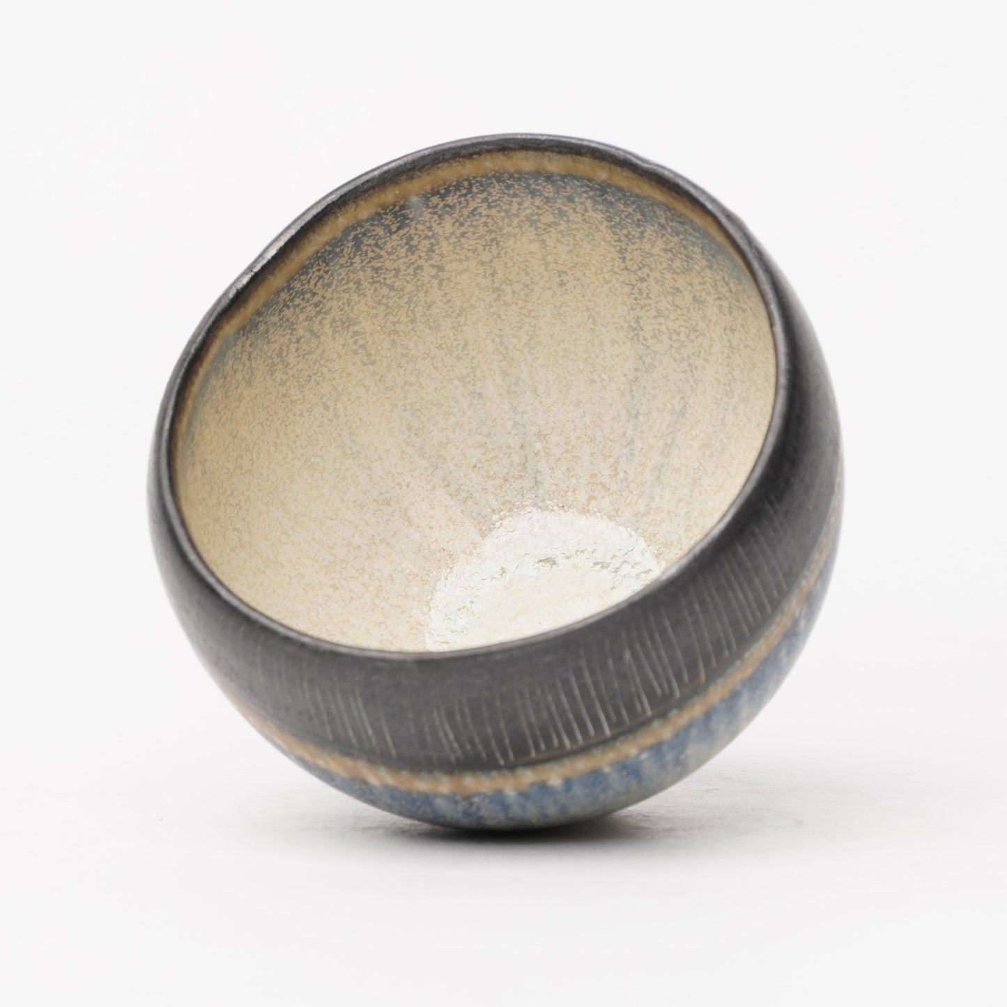 Nobuhito Nakaoka Colored Ash Glaze Cup with Silver Gold