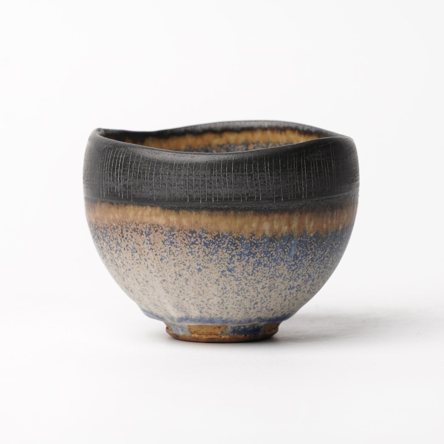 Nobuhito Nakaoka Colored Ash Glaze Cup with Silver Gold