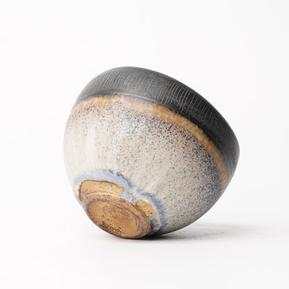 Nobuhito Nakaoka Colored Ash Glaze Cup with Silver Gold