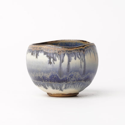 Nobuhito Nakaoka Colored Ash Glaze Cup with Silver Gold
