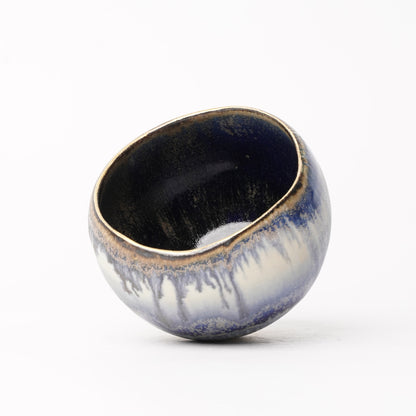 Nobuhito Nakaoka Colored Ash Glaze Cup with Silver Gold