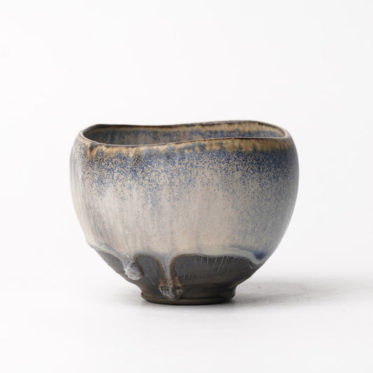 Nobuhito Nakaoka Colored Ash Glaze Cup with Silver Gold