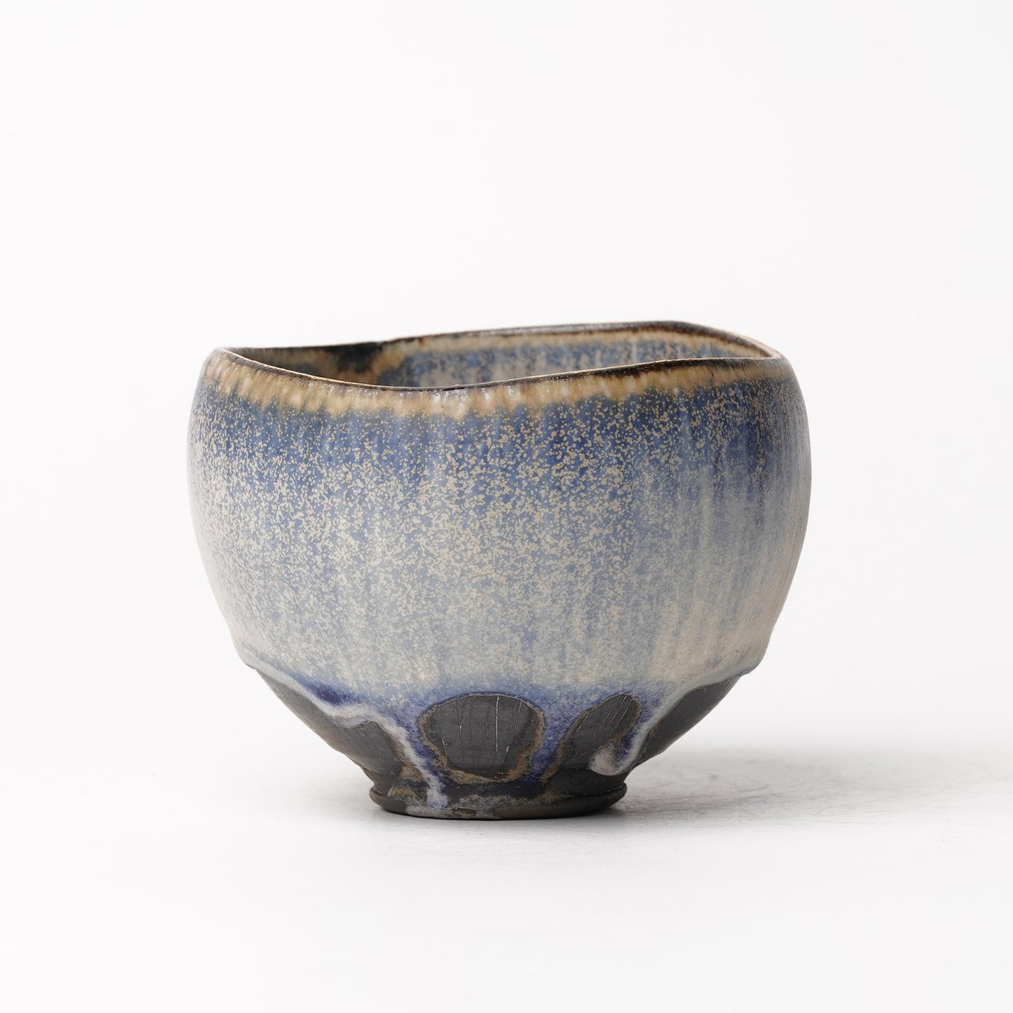 Nobuhito Nakaoka Colored Ash Glaze Cup with Silver Gold