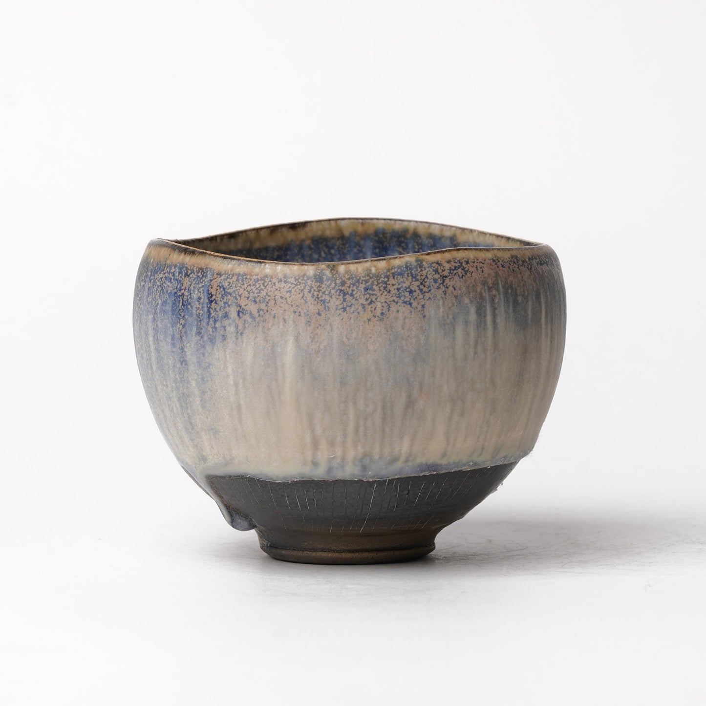 Nobuhito Nakaoka Colored Ash Glaze Cup with Silver Gold