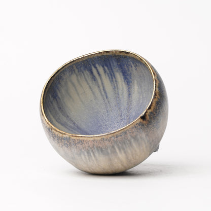 Nobuhito Nakaoka Colored Ash Glaze Cup with Silver Gold