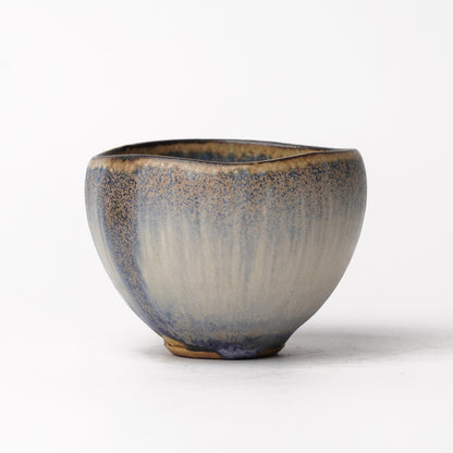 Nobuhito Nakaoka Colored Ash Glaze Cup with Silver Gold