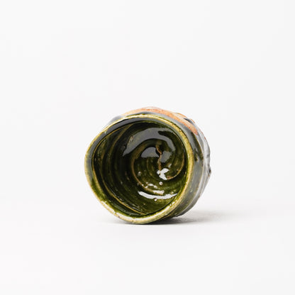 Takuya Kanamoto Oribe Glaze Guinomi Sake Cup