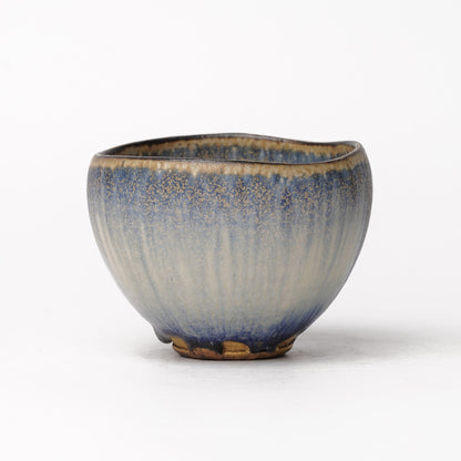 Nobuhito Nakaoka Colored Ash Glaze Cup with Silver Gold