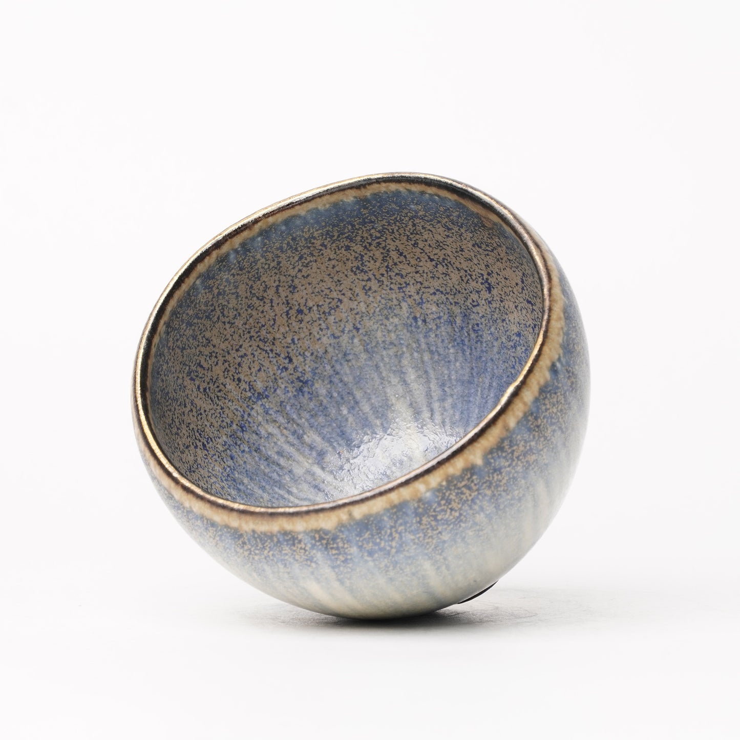 Nobuhito Nakaoka Colored Ash Glaze Cup with Silver Gold