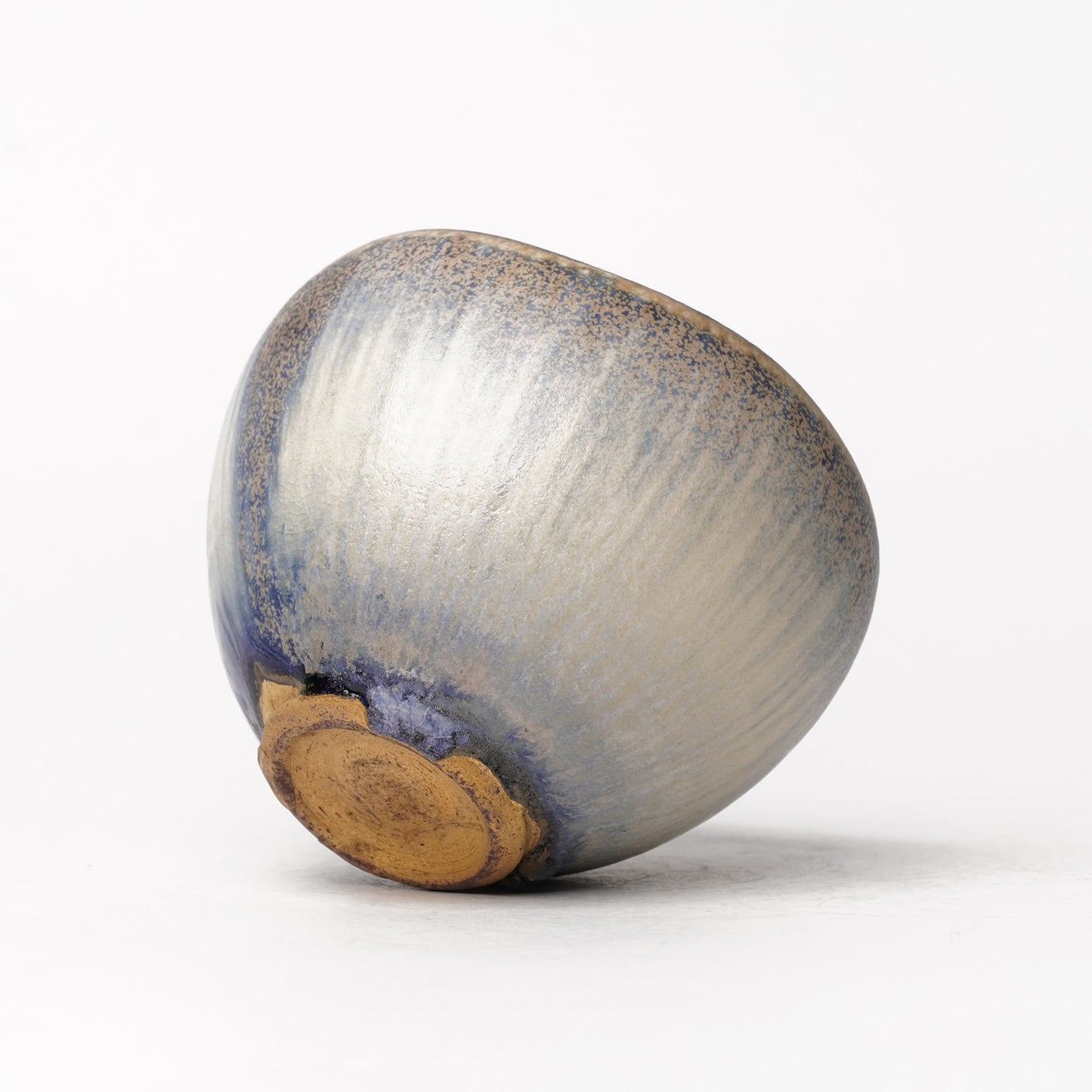 Nobuhito Nakaoka Colored Ash Glaze Cup with Silver Gold