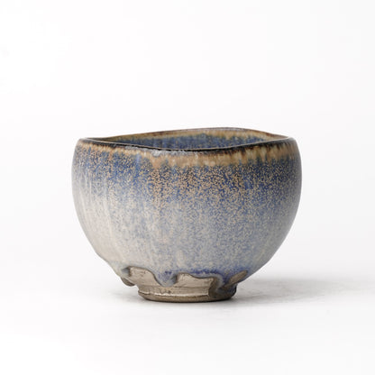 Nobuhito Nakaoka Colored Ash Glaze Cup with Silver Gold