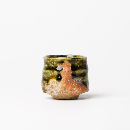 Takuya Kanamoto Oribe Glaze Guinomi Sake Cup
