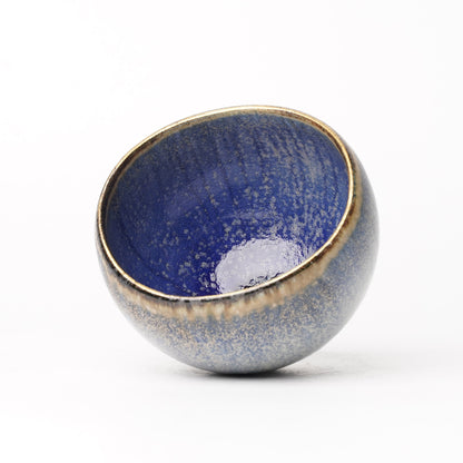 Nobuhito Nakaoka Colored Ash Glaze Cup with Silver Gold