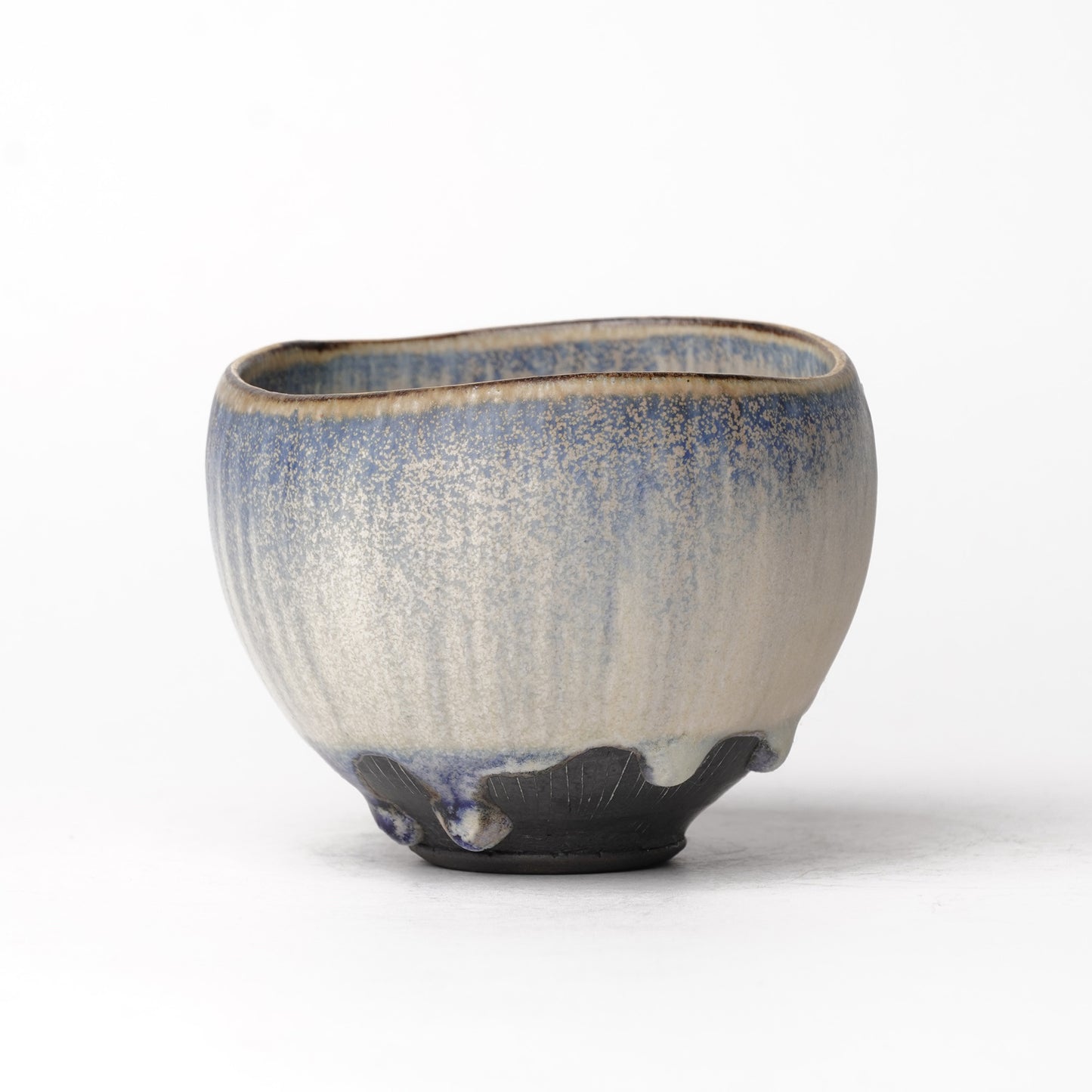 Nobuhito Nakaoka Colored Ash Glaze Cup with Silver Gold