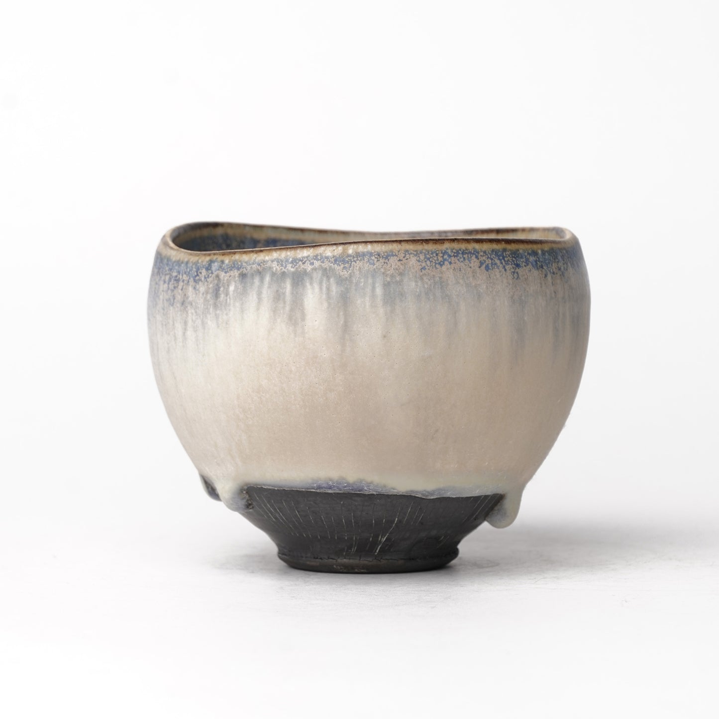 Nobuhito Nakaoka Colored Ash Glaze Cup with Silver Gold