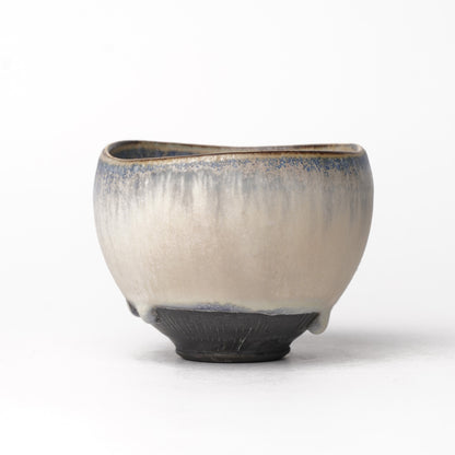Nobuhito Nakaoka Colored Ash Glaze Cup with Silver Gold