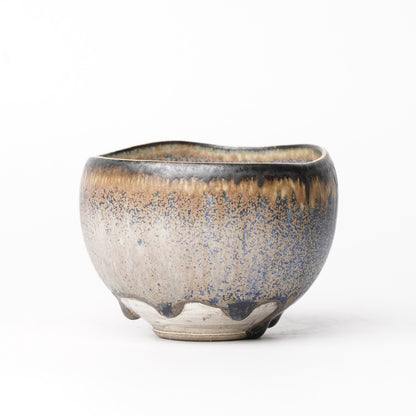 Nobuhito Nakaoka Colored Ash Glaze Cup with Silver Gold