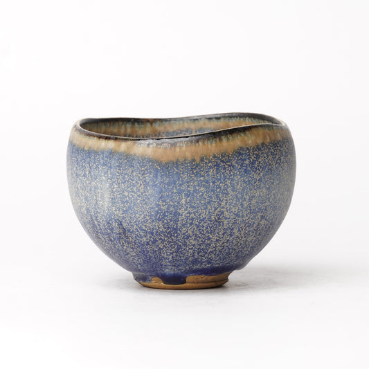 Nobuhito Nakaoka Colored Ash Glaze Cup with Silver Gold