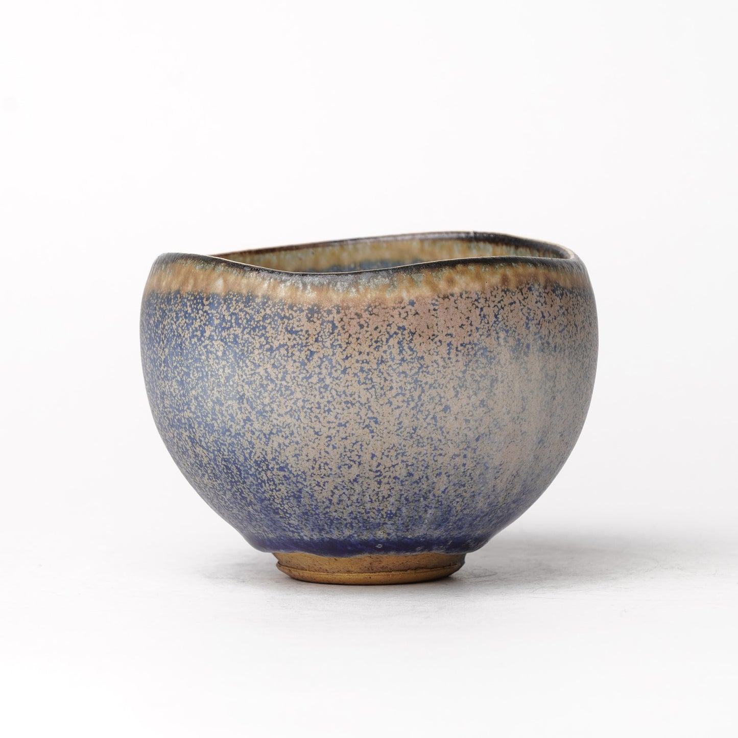 Nobuhito Nakaoka Colored Ash Glaze Cup with Silver Gold