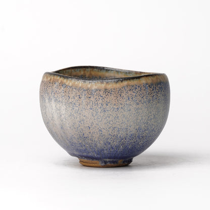 Nobuhito Nakaoka Colored Ash Glaze Cup with Silver Gold