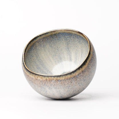 Nobuhito Nakaoka Colored Ash Glaze Cup with Silver Gold