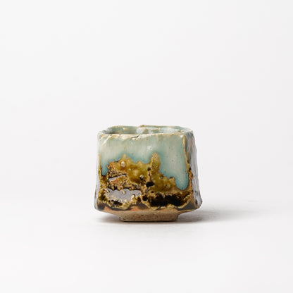 Takuya Kanamoto Oribe Glaze Guinomi Sake Cup