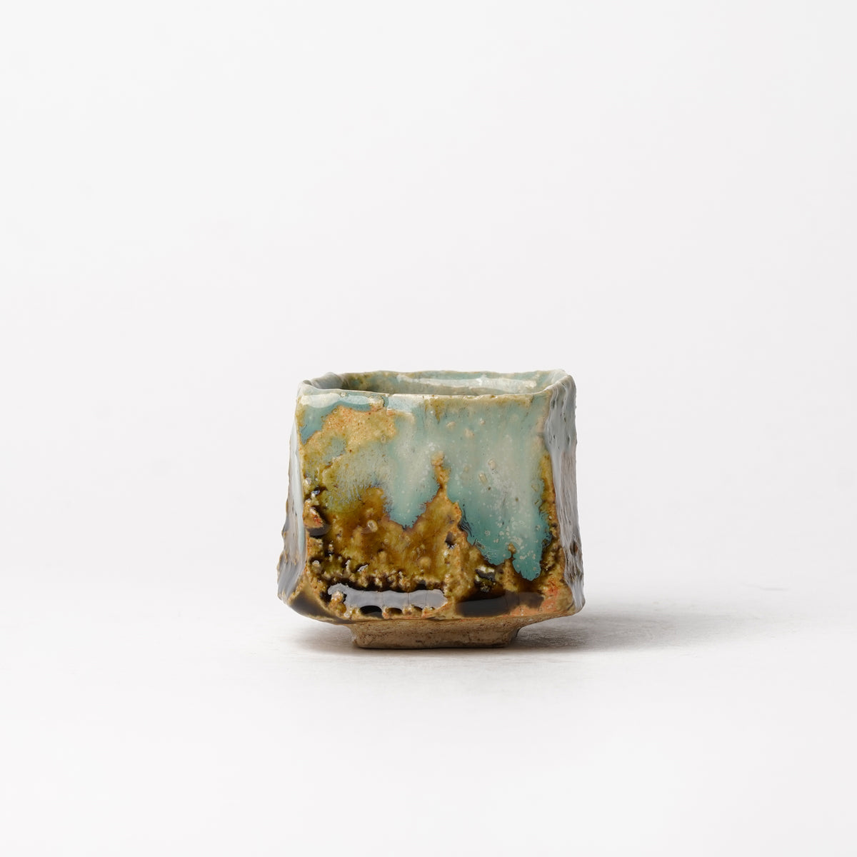 Takuya Kanamoto Oribe Glaze Guinomi Sake Cup