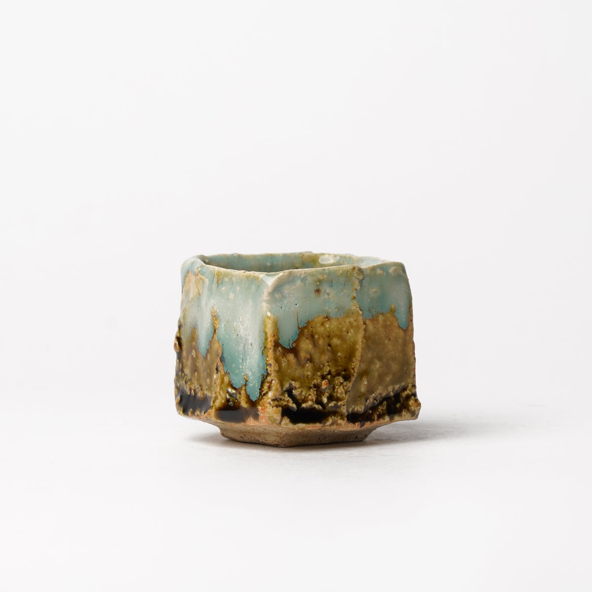 Takuya Kanamoto Oribe Glaze Guinomi Sake Cup